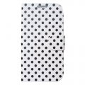 Etui clapet blanc pois noirs Samsung galaxy S III