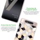 Coque Samsung Galaxy A80 360 intégrale transparente Carrés marbre Tendance La Coque Francaise.