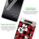 Coque Samsung Galaxy A80 360 intégrale transparente Tartan rouge et noir Tendance La Coque Francaise.
