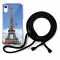 Coque cordon iPhone Xr noir Dessin Love Paris La Coque Francaise