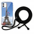 Coque cordon iPhone 11 noir Dessin Love Paris La Coque Francaise