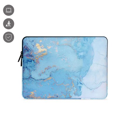 Pochette de protection façon néoprène compatible 13 et 15 Tablette,Ordinateur,iPad - Marbre Bleu