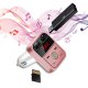 Transmetteur FM Bluetooth et chargeur voiture avec double USB Rose Gold 2,1A