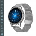 Montre connectée suivi activité sportive IP67 Argent Bracelet Métal