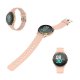 Montre connectée Moniteur De Fréquence Cardiaque Pression Artérielle Podomètre rose gold avec bracelet silicone rose gold