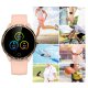 Montre connectée Moniteur De Fréquence Cardiaque Pression Artérielle Podomètre rose gold avec bracelet silicone rose gold