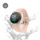 Montre connectée Moniteur De Fréquence Cardiaque Pression Artérielle Podomètre rose gold avec bracelet silicone rose gold