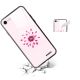 Coque iPhone 7/8/SE 2020 soft touch noir effet glossy Fleur Rose Fushia Design Evetane