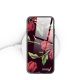 Coque iPhone 7/8/SE 2020 soft touch noir effet glossy Lys Bordeaux Design Evetane