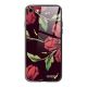 Coque iPhone 7/8/SE 2020 soft touch noir effet glossy Lys Bordeaux Design Evetane