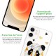 Coque iPhone 12 mini silicone transparente Panda Géométrique ultra resistant Protection housse Motif Ecriture Tendance Evetane