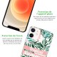 Coque iPhone 12 mini silicone transparente Tropical Summer Pastel ultra resistant Protection housse Motif Ecriture Tendance Evetane