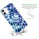 Coque iPhone 12 mini silicone transparente Tie and Dye Bleu ultra resistant Protection housse Motif Ecriture Tendance Evetane