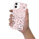 Coque iPhone 12 mini silicone transparente Terrazzo Rose ultra resistant Protection housse Motif Ecriture Tendance Evetane