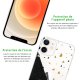 Coque iPhone 12 mini silicone transparente Terrazzo marbre Noir ultra resistant Protection housse Motif Ecriture Tendance Evetane