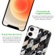Coque iPhone 12 mini silicone transparente Marbre Gris Beige ultra resistant Protection housse Motif Ecriture Tendance Evetane
