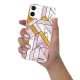 Coque iPhone 12 mini silicone transparente Rose Doré Marbre Graphique ultra resistant Protection housse Motif Ecriture Tendance Evetane