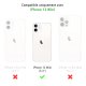 Coque iPhone 12 mini silicone transparente Marbre Corail et Bordeaux ultra resistant Protection housse Motif Ecriture Tendance Evetane