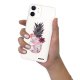 Coque iPhone 12 mini silicone transparente Ananas Fleuri ultra resistant Protection housse Motif Ecriture Tendance Evetane