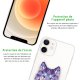 Coque iPhone 12 mini silicone transparente Loup geometrique ultra resistant Protection housse Motif Ecriture Tendance Evetane