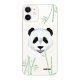 Coque iPhone 12 mini silicone transparente Panda Bambou ultra resistant Protection housse Motif Ecriture Tendance Evetane