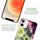 Coque iPhone 12 mini silicone transparente Palmiers ultra resistant Protection housse Motif Ecriture Tendance Evetane