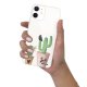 Coque iPhone 12 mini silicone transparente Cactus Love ultra resistant Protection housse Motif Ecriture Tendance Evetane