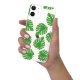 Coque iPhone 12 mini silicone transparente Feuilles palmiers ultra resistant Protection housse Motif Ecriture Tendance Evetane