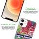 Coque iPhone 12 mini silicone transparente Tropical Summer ultra resistant Protection housse Motif Ecriture Tendance Evetane