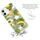 Coque iPhone 12 mini silicone transparente Bananes Tropicales ultra resistant Protection housse Motif Ecriture Tendance Evetane