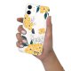 Coque iPhone 12 mini silicone transparente Fleurs jaunes ultra resistant Protection housse Motif Ecriture Tendance Evetane