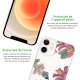 Coque iPhone 12 mini silicone transparente Lys violettes ultra resistant Protection housse Motif Ecriture Tendance Evetane