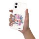 Coque iPhone 12 mini silicone transparente Crâne floral ultra resistant Protection housse Motif Ecriture Tendance Evetane