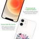Coque iPhone 12 mini silicone transparente Crâne floral ultra resistant Protection housse Motif Ecriture Tendance Evetane