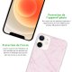 Coque iPhone 12 mini silicone transparente Marbre rose ultra resistant Protection housse Motif Ecriture Tendance Evetane