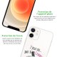 Coque iPhone 12 mini silicone transparente J'ai La Flemme ultra resistant Protection housse Motif Ecriture Tendance Evetane