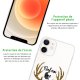 Coque iPhone 12 mini silicone transparente Cerf Moi Fort ultra resistant Protection housse Motif Ecriture Tendance Evetane