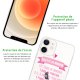 Coque iPhone 12 mini silicone transparente Recette du Bonheur ultra resistant Protection housse Motif Ecriture Tendance Evetane