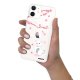 Coque iPhone 12 mini silicone transparente Chat et Fleurs ultra resistant Protection housse Motif Ecriture Tendance Evetane