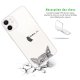Coque iPhone 12 mini silicone transparente Chat Miaou ultra resistant Protection housse Motif Ecriture Tendance Evetane