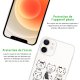Coque iPhone 12 mini silicone transparente Chats d'humeurs ultra resistant Protection housse Motif Ecriture Tendance Evetane