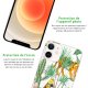Coque iPhone 12 mini silicone transparente Tigres et Cactus ultra resistant Protection housse Motif Ecriture Tendance Evetane