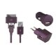 Pack de charge 3 en 1 Colorblock Deep Purple pour iPhone et telephones micro USB