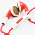 Ecouteurs kit pieton avec controle volume rouge blanc mini jack