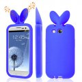 Housse silicone bleue rabbit pour Samsung Galaxy S3