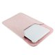 Housse de protection aspect cuir pour tablette, ordinateur compatible 13,3 à 15,4 pouces Rose Gold