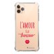 Coque iPhone 11 Pro anti-choc souple angles renforcés transparente Amour à la française La Coque Francaise