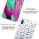 Coque Samsung Galaxy A40 silicone transparente Love en lignes ultra resistant Protection housse Motif Ecriture Tendance Evetane