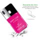 Coque Samsung Galaxy A40 silicone transparente Vernis Rose ultra resistant Protection housse Motif Ecriture Tendance Evetane