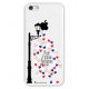 Coque rigide transparent Pluie d'amour Parisienne pour iPhone 5C